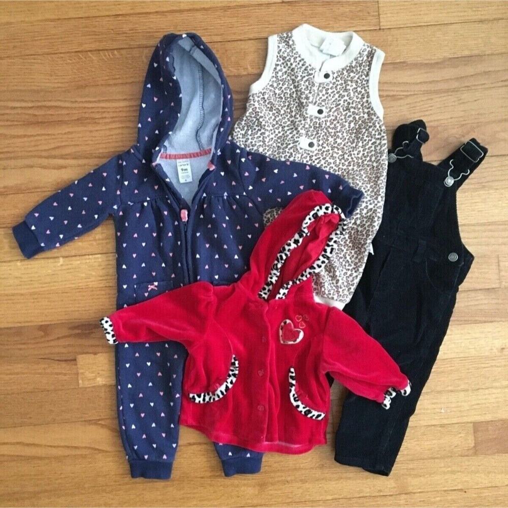 Carter's Mixed Brand 6-12M Girls Fall/Winter Bundle Overalls Outer Layers Jacket